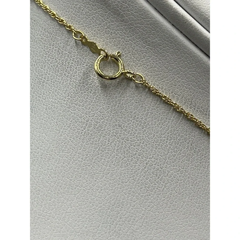 Vintage GTRJ Sterling Silver Vermeil 1/2 cttw‎ Diamond Open Heart Necklace